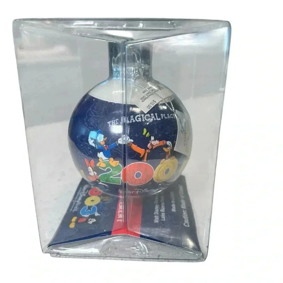 VTG Walt Disney World 2003 Glass Christmas Ornament Mickey Minnie Donald Goofy - Picture 3 of 7